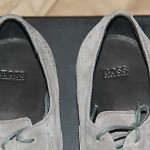 Brand New w Box Hugo Boss Suede Gray Wingtip Shoes for Men, Size US 10