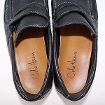 Cole Haan Black Leather Loafers Mens Sz 9.5M Casual Slip On Shoes C06861
