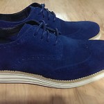 Mens Cole Haan LunarGrand Wingtip Nike Air Max 10 Blue Suede New