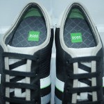Hugo Boss Orange Micks Black Sneakers Tennis Shoes Size 8 42 NIB
