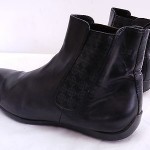 Mens 8.5 BOSS HUGO BOSS Black Slip On Leather Chelsea Ankle Boots