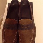 COLE HAAN BROWN SUEDE PENNY LOAFER MENS SZ 13