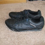 MEN’S DIESEL EAGLE LOOP BLACK SNEAKERS sz 10 FREE SH