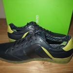 NEW HUGO BOSS GREEN LABEL ELDORADO CONTRAST LEATHER SHOES SNEAKERS Size9 42EU