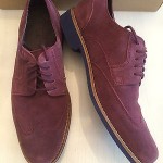 New $198 MENS Cole Haan DRAKE EVA WING TIP OXFORDS Burgundy Suede Shoes Sz 8.5 M