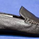 HUGO BOSS LOUNGE STYLE BROWN LEATHER MOCCASIN DRIVER/SLIPPER