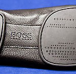 HUGO BOSS LOUNGE STYLE BROWN LEATHER MOCCASIN DRIVER/SLIPPER