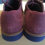 New $198 MENS Cole Haan DRAKE EVA WING TIP OXFORDS Burgundy Suede Shoes Sz 8.5 M