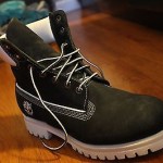 Black & White Timberland Boots Size Men’s 8 GREAT CONDITION
