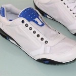 $90 Diesel TAKE Sz 9 w BOX Men’s Shoes White & Blue Leather Fashion Sneakers