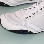 $90 Diesel TAKE Sz 9 w BOX Men’s Shoes White & Blue Leather Fashion Sneakers
