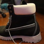 Black & White Timberland Boots Size Men’s 8 GREAT CONDITION