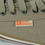 100% Authentic NIB Hugo Boss Orange Beige Men’s Zip-up Side Shoes sz. 9 $