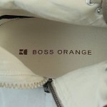 100% Authentic NIB Hugo Boss Orange Beige Men’s Zip-up Side Shoes sz. 9 $