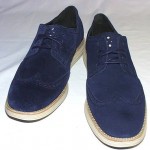Cole Haan Lunargrand Wingtip Oxfords, Suede Upper, Navy/Off-White, 8 M, New