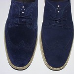 Cole Haan Lunargrand Wingtip Oxfords, Suede Upper, Navy/Off-White, 8 M, New
