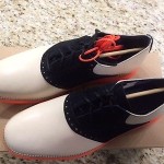 NEW COLE HAAN LUNARGRAND SADDLE 10M BIRCH/BLK/ORNG C11244