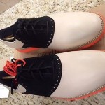 NEW COLE HAAN LUNARGRAND SADDLE 10M BIRCH/BLK/ORNG C11244
