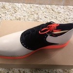 NEW COLE HAAN LUNARGRAND SADDLE 10M BIRCH/BLK/ORNG C11244