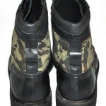 $425 NEW Diesel CASSIDY Black Leather & Camouflage Canvas Ankle Boots 47/13