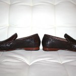 COLE HAAN Venetian Moc Loafers Dark Brown Mens SHOES 9 M Crocodile Slip on