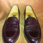 MENS COLE HAAN RED BURGUNDY LOAFERS SLIP ONS SHOES SIZE 11 D USED