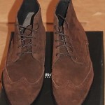 Brand New w Box Hugo Boss Clelior Suede Wingtip Ankle Boots for Men, Size US 9