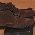 Brand New w Box Hugo Boss Clelior Suede Wingtip Ankle Boots for Men, Size US 9