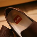 Men’s Hugo Boss Brown Leather Loafers Driving Shoes Size UK 10
