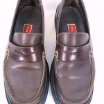 COLE HAAN 8.5 M Penny LOAFERS Leather BROWN Dress NIKE AIR soles SLIP ONS 8 1/2