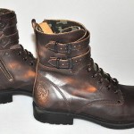 $450 NEW Diesel ELWOOD Brown Leather Distressed Double Strap Buckle Boots 13
