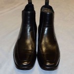 Authentic  HUGO BOSS Black Ankle All Leather Boots Shoes Size 11.5