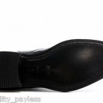NEW Hugo Boss Henkor Black Slip On Leather Dress Ankle Boots Shoes Mens 12 NIB