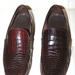 COLE HAAN Venetian Moc Loafers Dark Brown Mens SHOES 9 M Crocodile Slip on