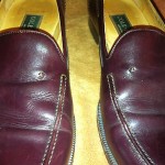 MENS COLE HAAN RED BURGUNDY LOAFERS SLIP ONS SHOES SIZE 11 D USED
