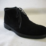 BOSS HUGO BOSS BOOTS MEN’S SHOES SIZE : 9.5M BLACK SUEDE ( MADE IN ITALY )