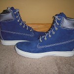 TIMBERLAND EARTHKEEPERS NEWMARKET CUPSOLE 6 INCH BOOT SZ 8.5 BLUE NUBUCK 6700R