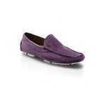 HUGO BOSS DREFIN Mens Shoes Purple Suede Driving Loafers Slip On NEW US 9