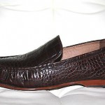 COLE HAAN Venetian Moc Loafers Dark Brown Mens SHOES 9 M Crocodile Slip on