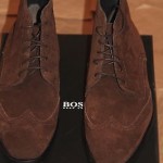 Brand New w Box Hugo Boss Clelior Suede Wingtip Ankle Boots for Men, Size US 8.5