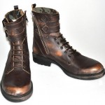 $450 NEW Diesel ELWOOD Brown Leather Distressed Double Strap Buckle Boots 13