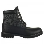 Timberland 6 inch Panel Mens Boots Black Leather 47586 Sz 7.5 M