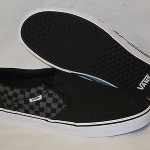 NEW MENS VANS ASHER BLACK SLIP ON CASUAL SHOES LOAFERS 13 MEDIUM