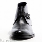 NEW Hugo Boss Henkor Black Slip On Leather Dress Ankle Boots Shoes Mens 12 NIB