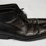 Authentic  HUGO BOSS Black Ankle All Leather Boots Shoes Size 11