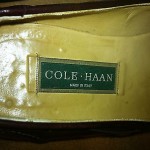 MENS COLE HAAN RED BURGUNDY LOAFERS SLIP ONS SHOES SIZE 11 D USED
