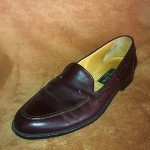 MENS COLE HAAN RED BURGUNDY LOAFERS SLIP ONS SHOES SIZE 11 D USED