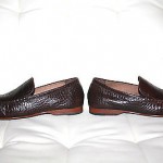 COLE HAAN Venetian Moc Loafers Dark Brown Mens SHOES 9 M Crocodile Slip on