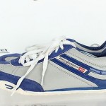Mens Diesel Stylish Gray/Blue Leather Fashion Sneakers Shoes Sz. 13