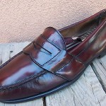 Cole Haan Mens Dress Shoe Size 8.5E Burgundy Leather Casual Slip On Penny Loafer